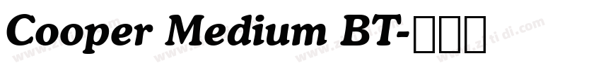 Cooper Medium BT字体转换
